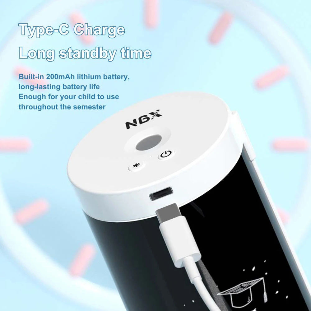 NBX Pencil Cases Fingerprint Password Lock Pencil Case Organizer Double Layer with Mirror Erasable Notepad Calculator for Kids